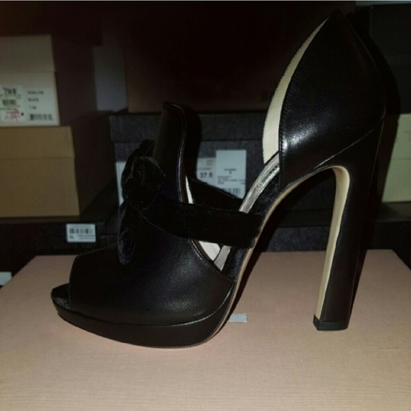 MIU MIU Peep Toe Heels - Picture 3 of 5